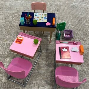 Our Generation teacher and student desks